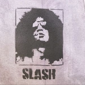 SLASH guitarist from Guns N Roses graffiti soft ribbed distressed tank S UNISEX